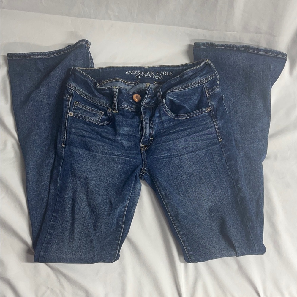 American Eagle Outfitters Women's Dark Blue Bootcut Jeans